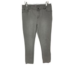 J. Jill Women's Slim Leg Stretch Jeans Size 14 Tall Light Gray